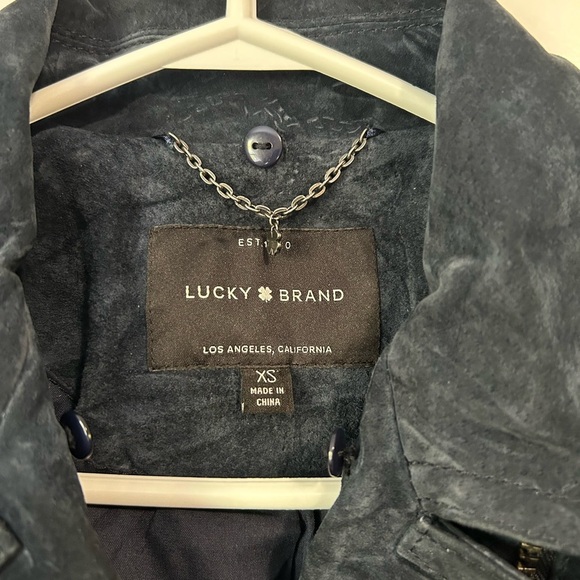 Lucky Brand Leather Suede Moto Jacket - Picture 2 of 8